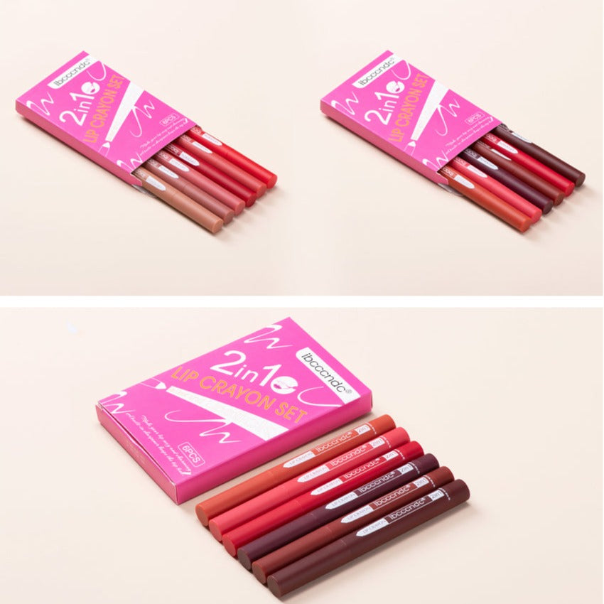 6color/Set Matte Mositurizing Lip Liner ibcccndc