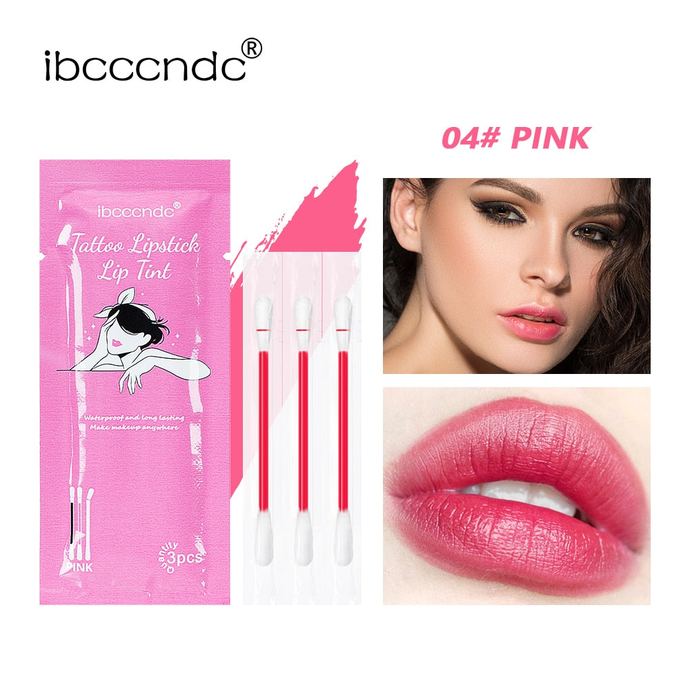 Hisopo de algodón de lápiz labial portátil 3pcs / set