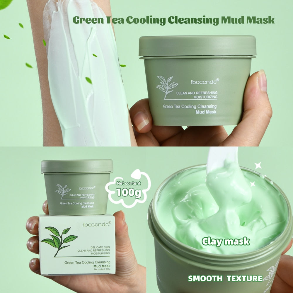 Mascarilla de barro de té verde Cuidado de la piel natural