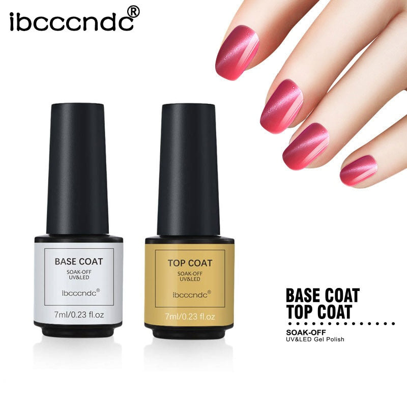 Base + top + matte top coat gel polish